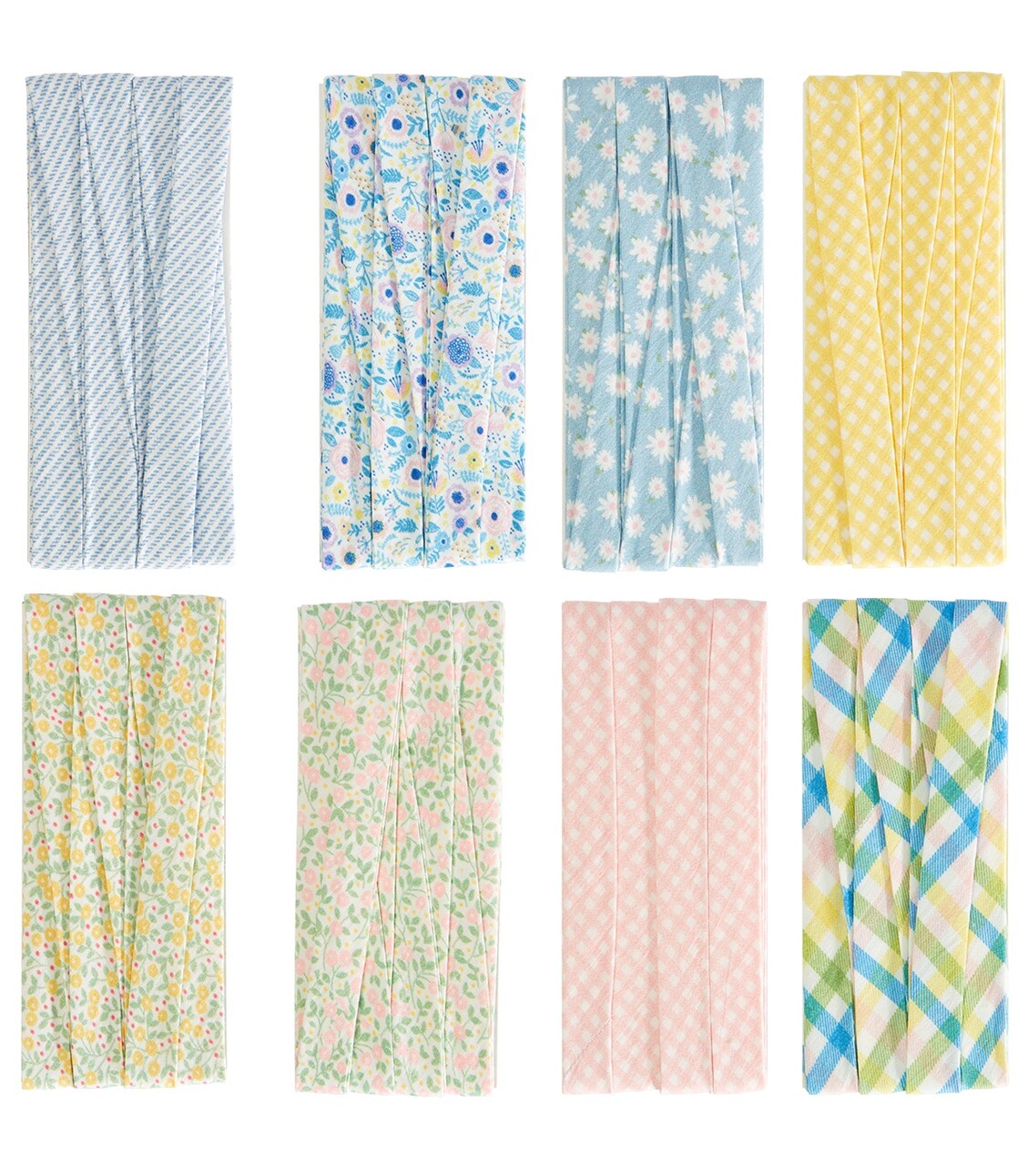 Wrights Extra Wide Double Fold Bias Tape .5"X3yds 24/Pkg-Just Prints Bundle